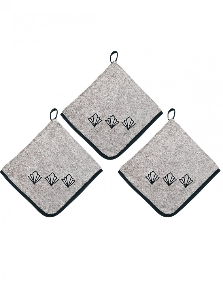 Lot de 3 Torchons Carrés Eponge...