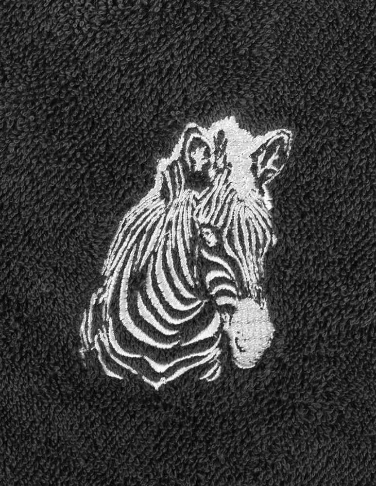 Lot de 3 torchons carrés en coton ZEBRA