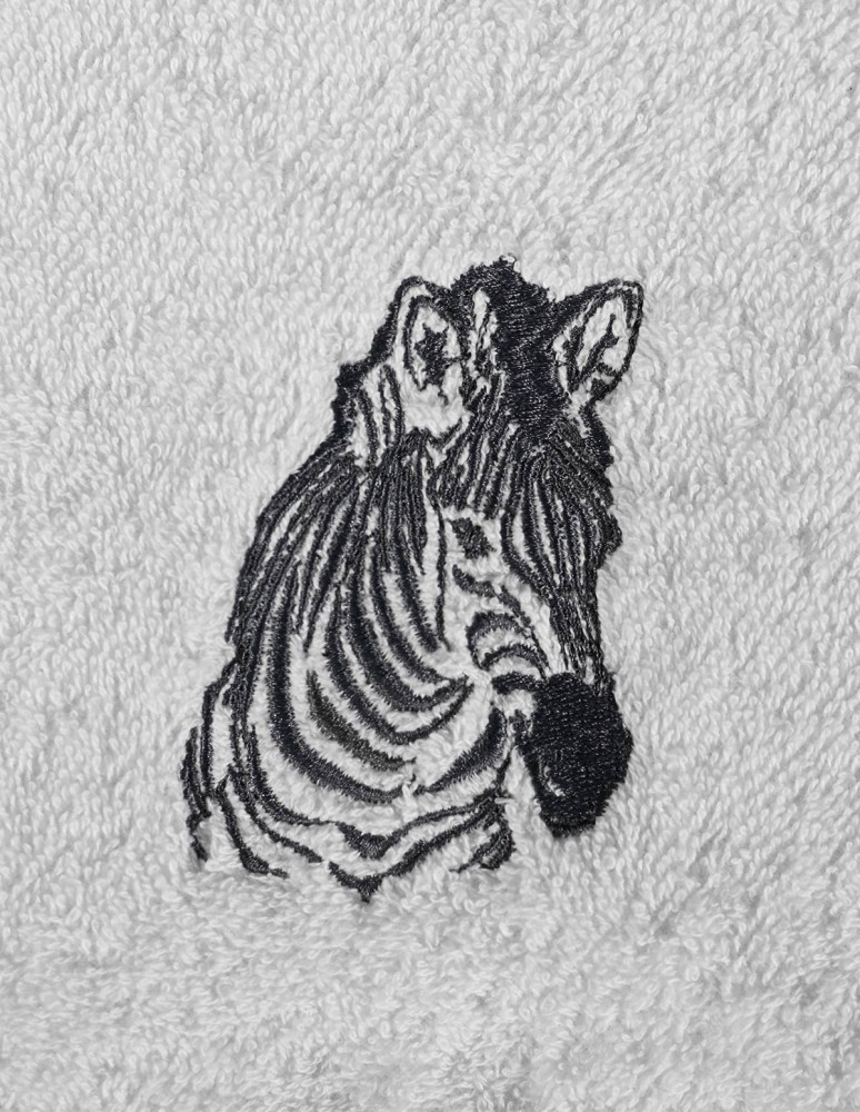 Lot de 3 torchons carrés en coton ZEBRA