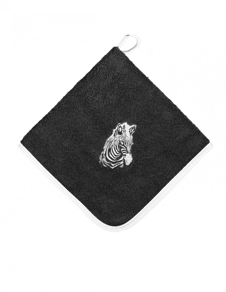 Lot de 3 torchons carrés en coton ZEBRA