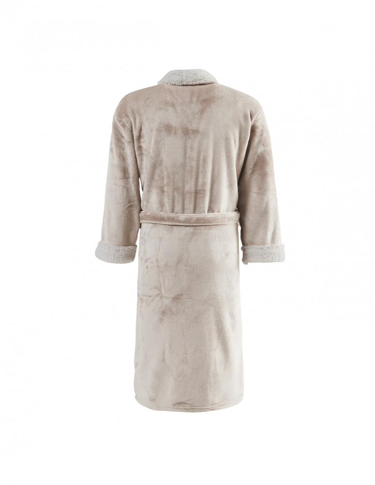 Peignoir Polaire col chale bicolore KALY