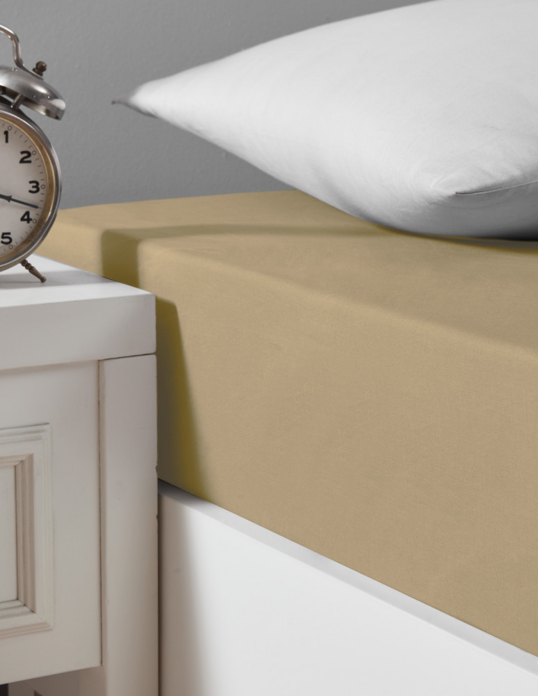 Drap housse en coton lavé biologique...