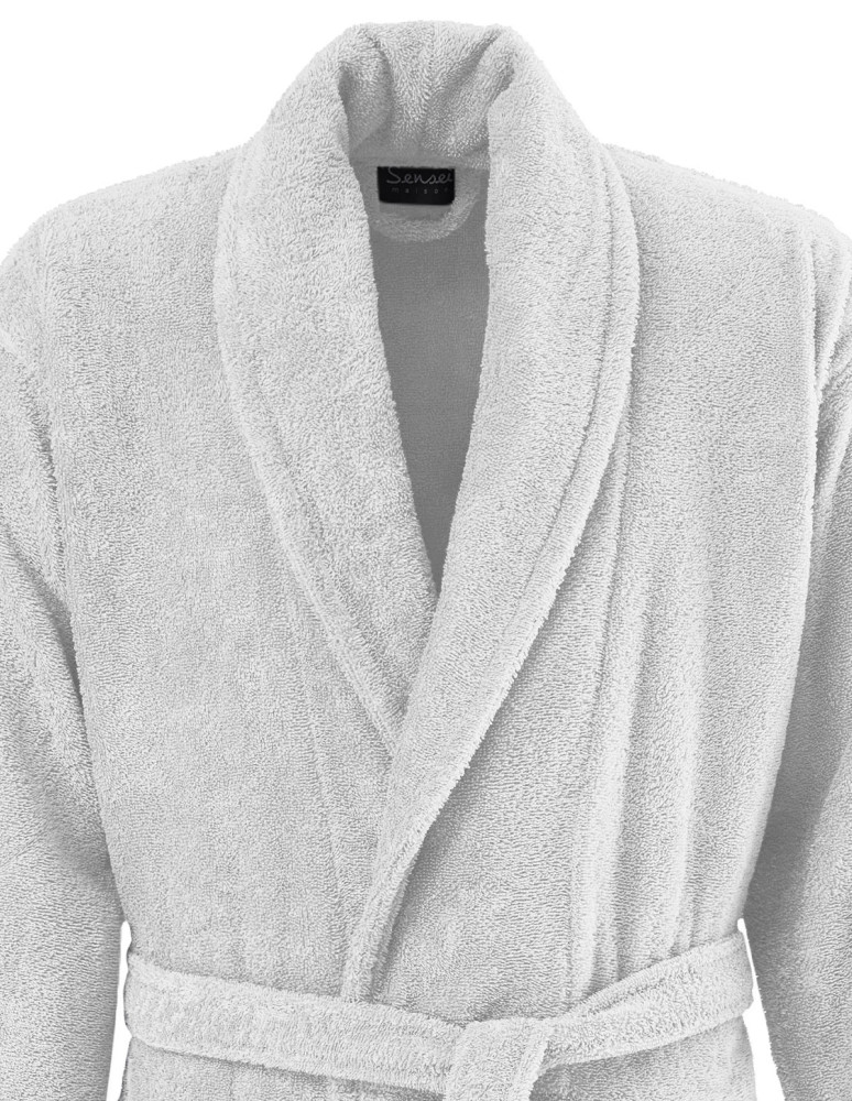 Peignoir col châle en coton...