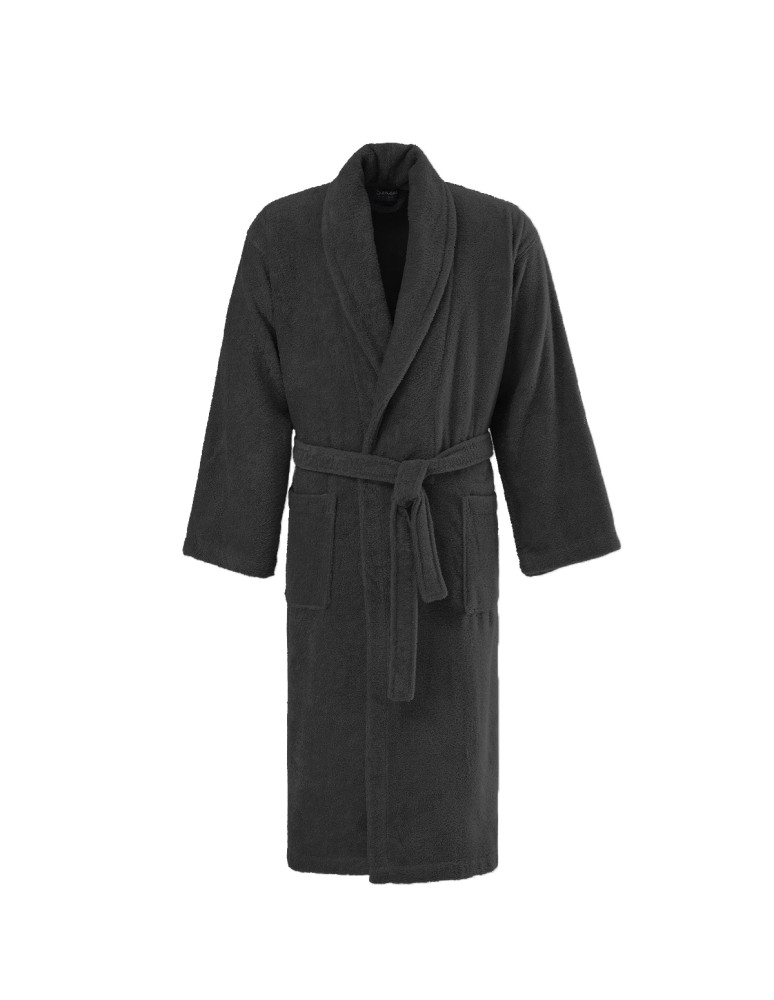 Peignoir col châle en coton...