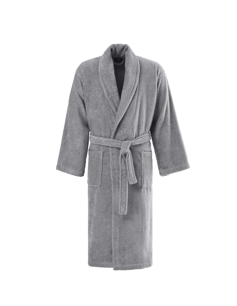 Peignoir col châle en coton...