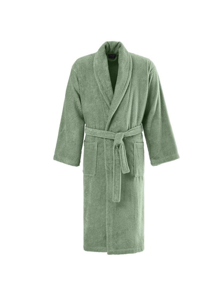 Peignoir col châle en coton...