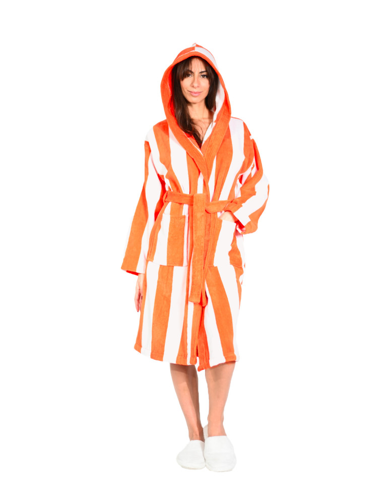 Peignoir adulte capuche velours...