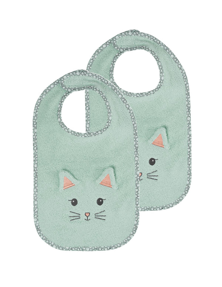 Lot de 2 bavoirs MISTY LE CHAT