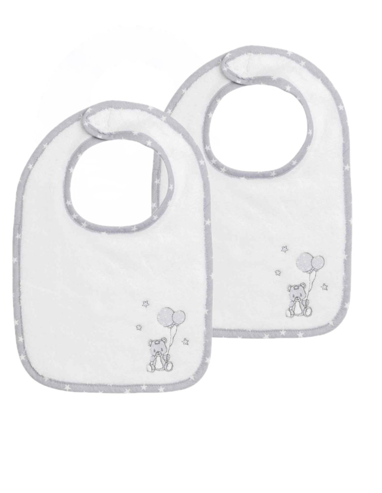 Lot de 2 bavoirs en coton...