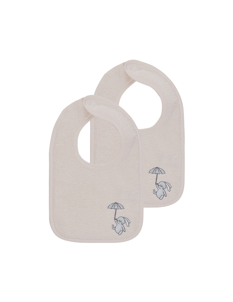 Lot de 2 bavoirs en coton...