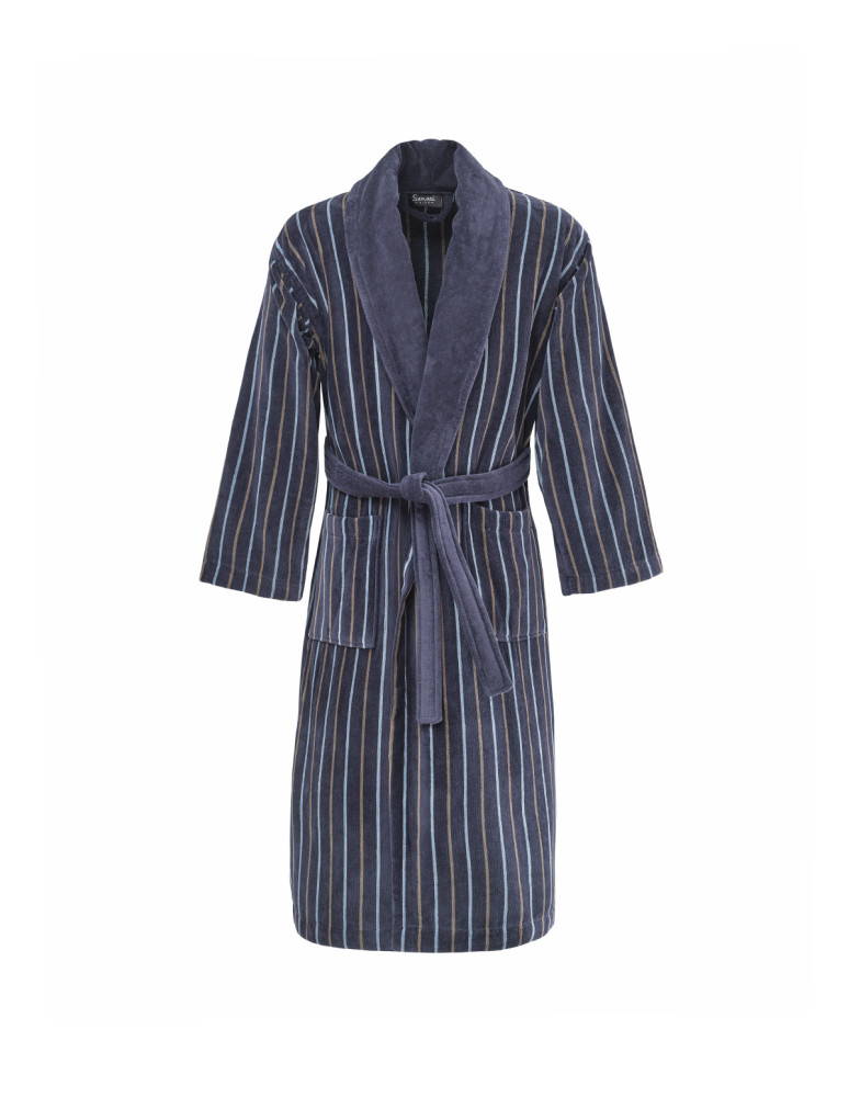 Peignoirs col châle velours Jacquard...