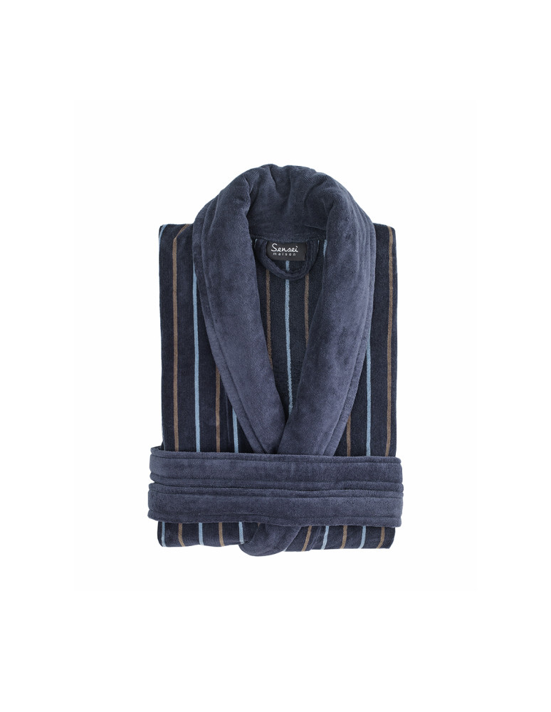 Peignoirs col châle velours Jacquard...