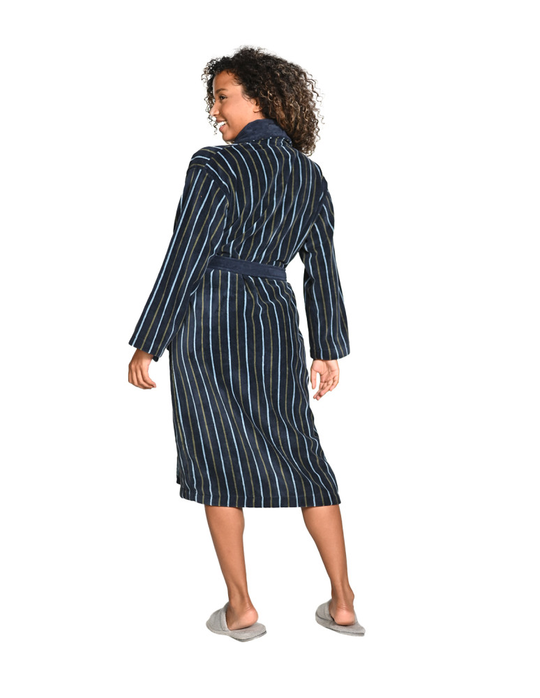 Peignoirs col châle velours Jacquard...