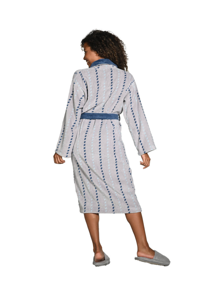 Peignoirs col châle velours Jacquard...