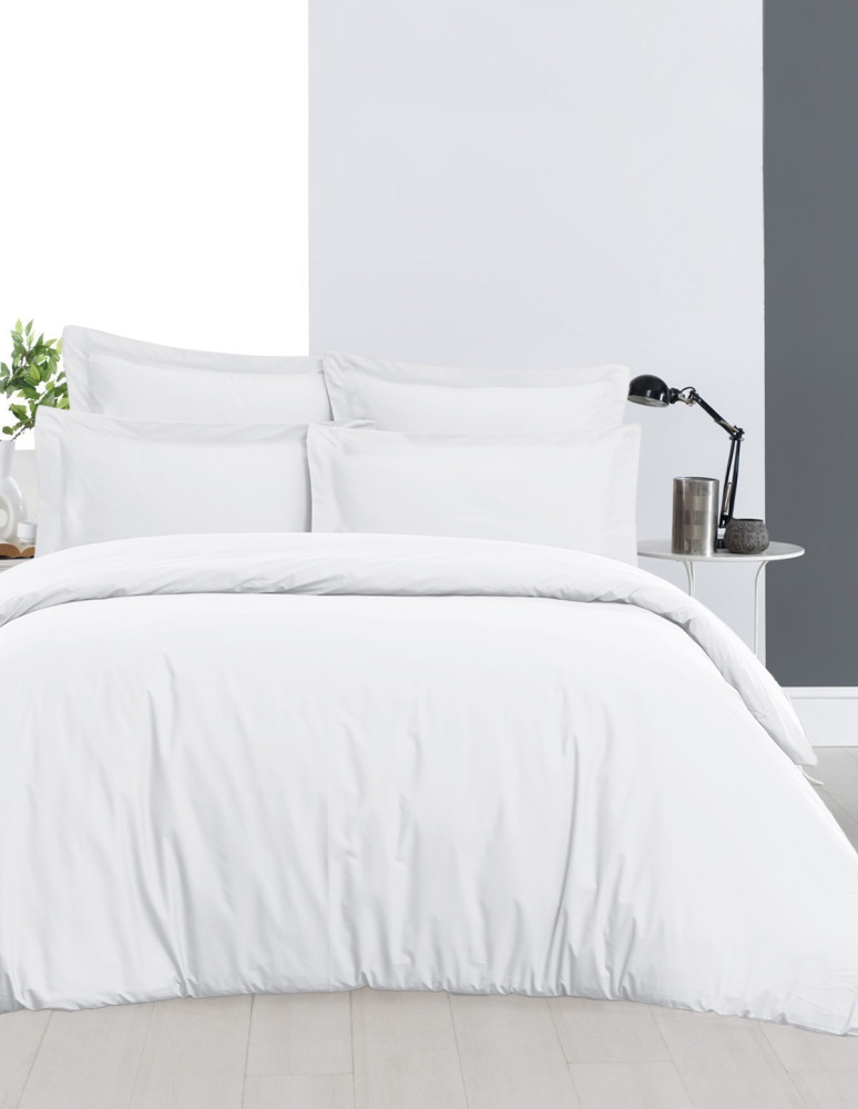 Housse de couette satin 120 fils UNIE...