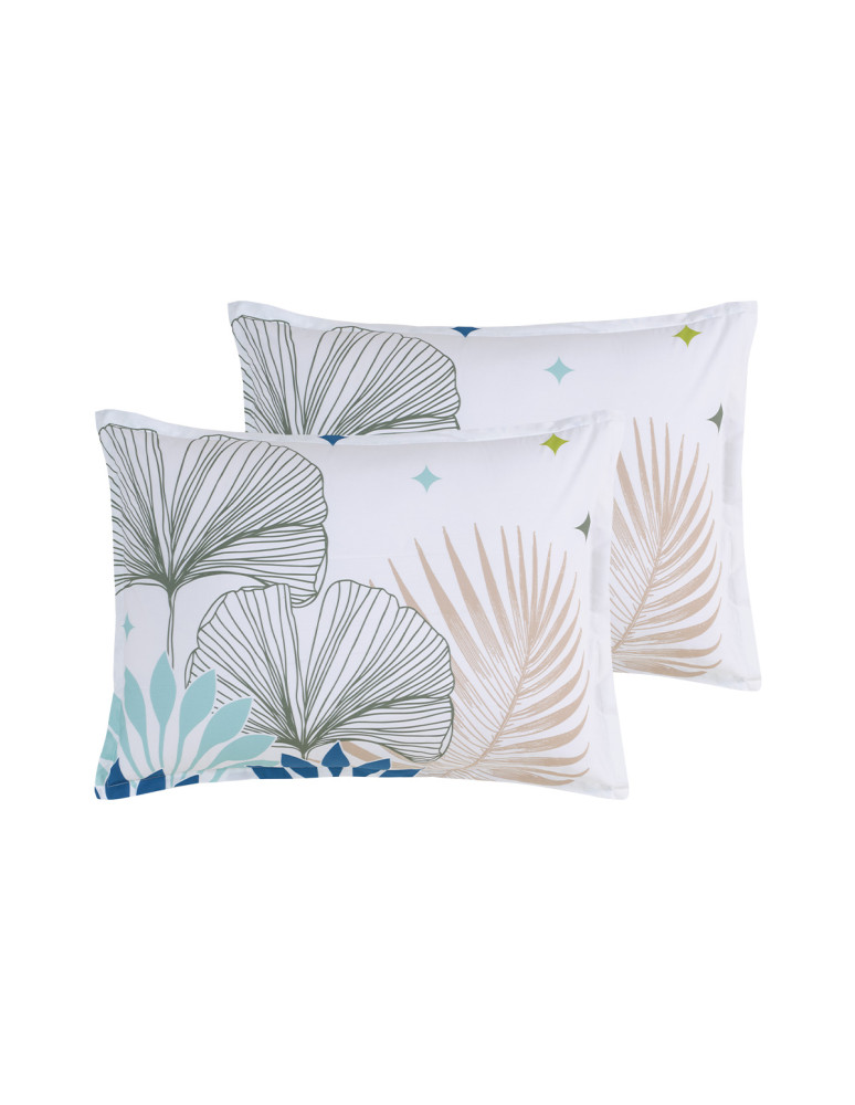 Lot de 2 taies d'oreillers percale NOA