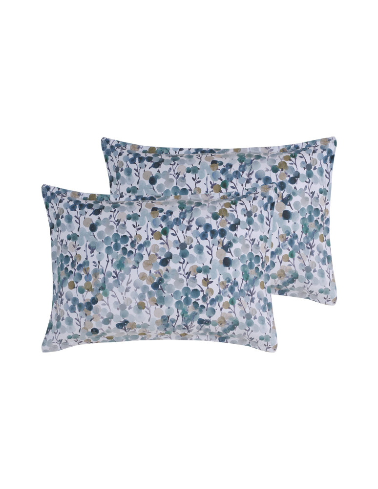 Lot de 2 taies d'oreillers percale YULIE