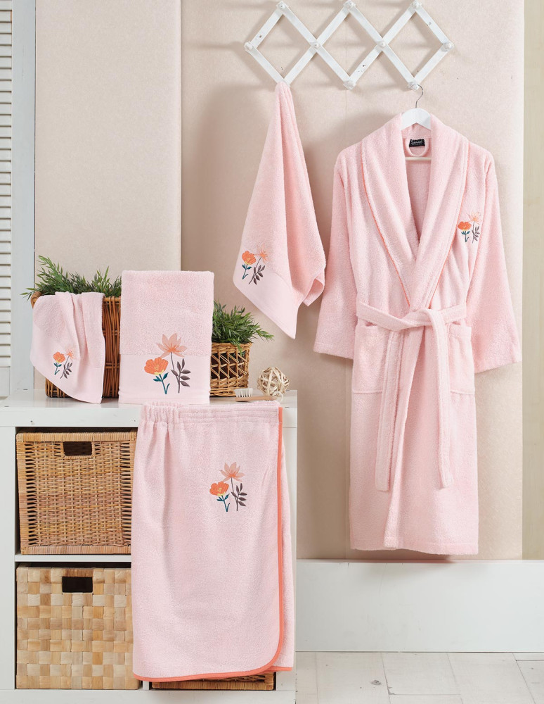 Drap de douche 70x140cm brodé ANGELICA