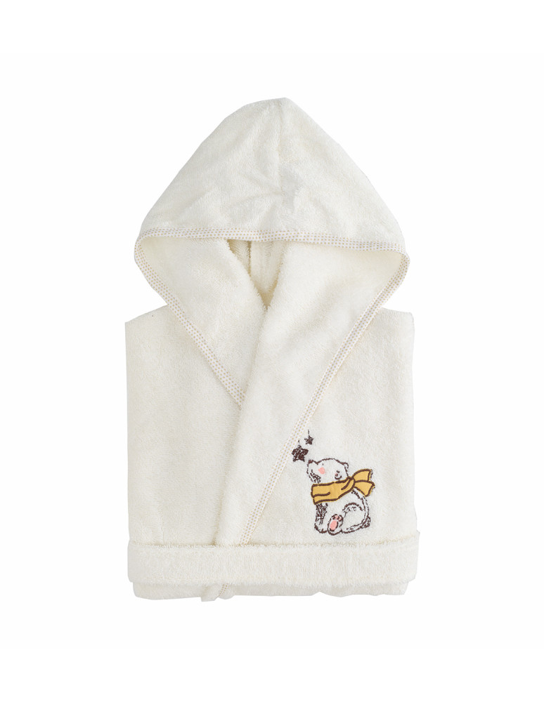 Peignoir enfant brodé OURS POLAIRE