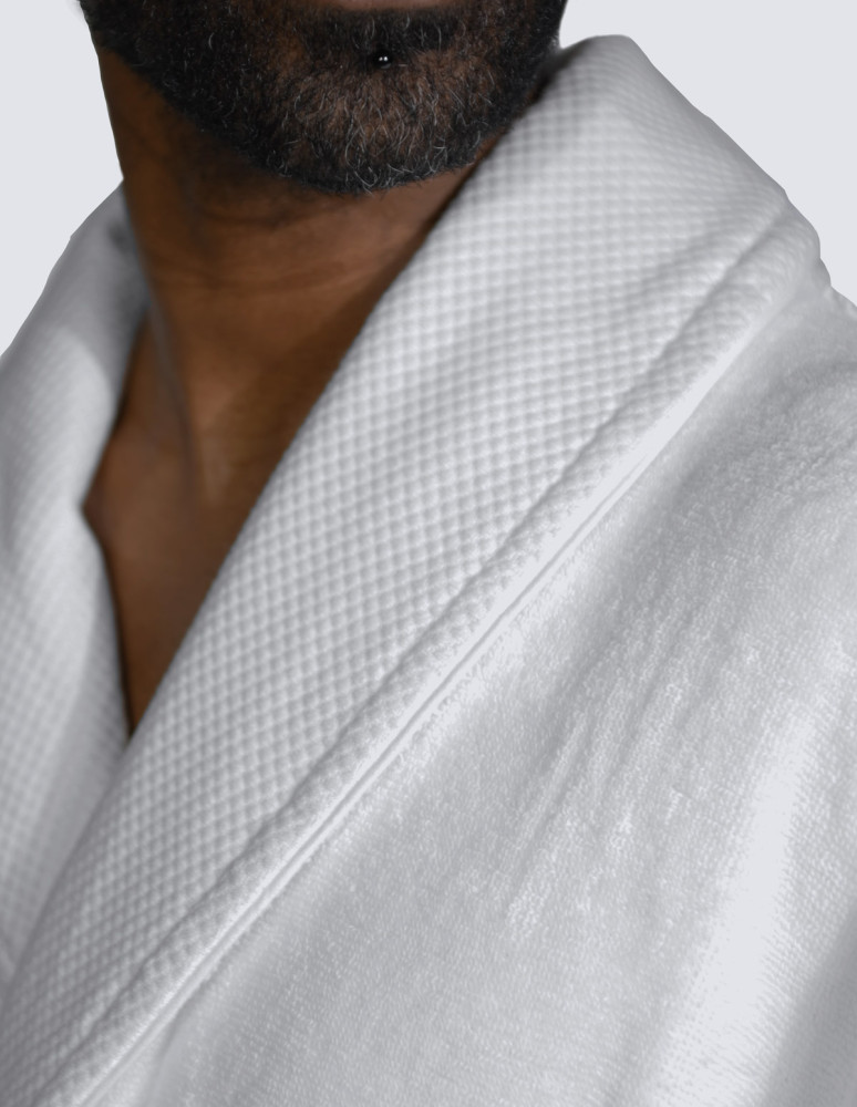 Peignoir de bain moelleux mixte col...