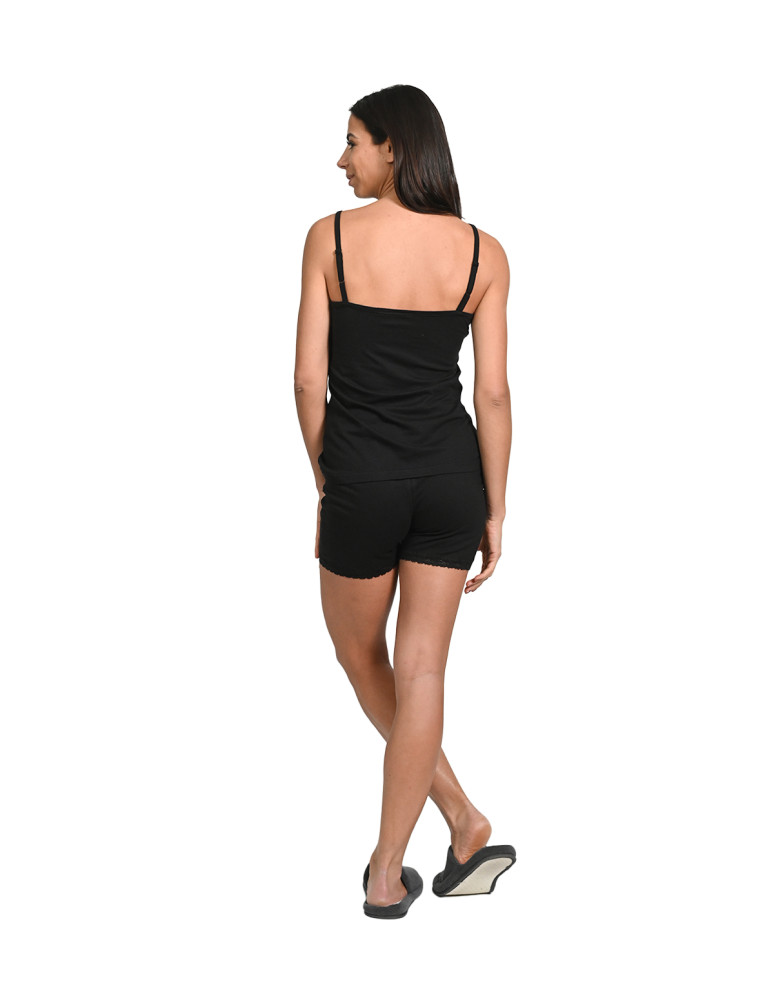 Pyjama short coton-viscose haut...