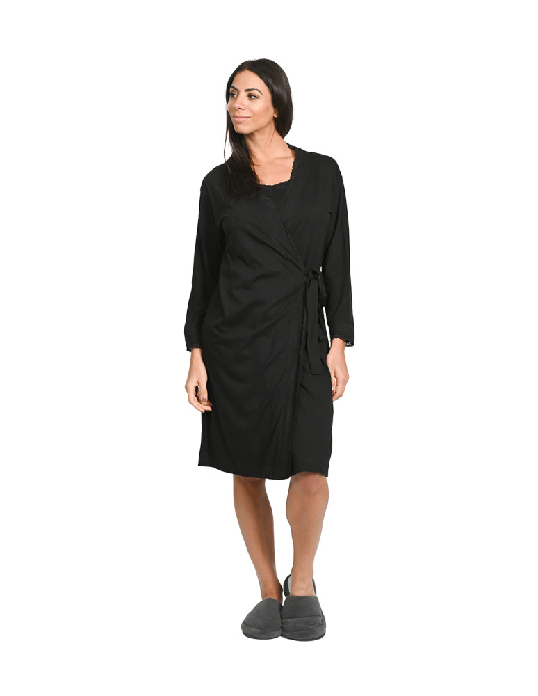 Peignoir kimono coton-viscose EDEN