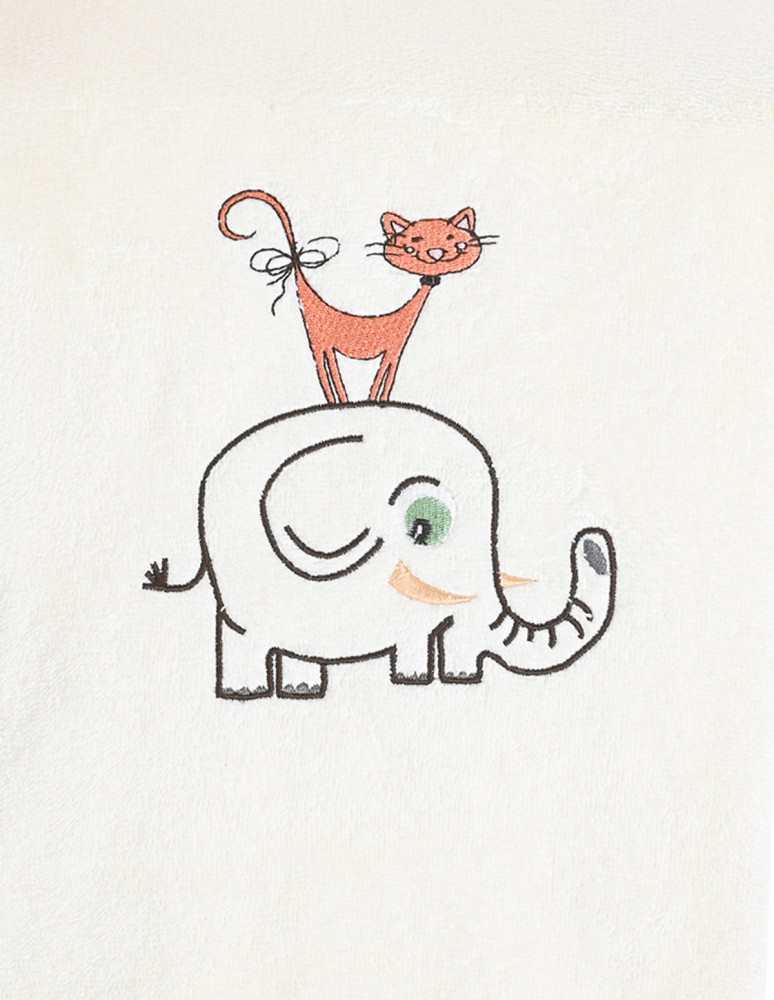 Serviette 50x90cm 450gr/m² Brodée ZOO...