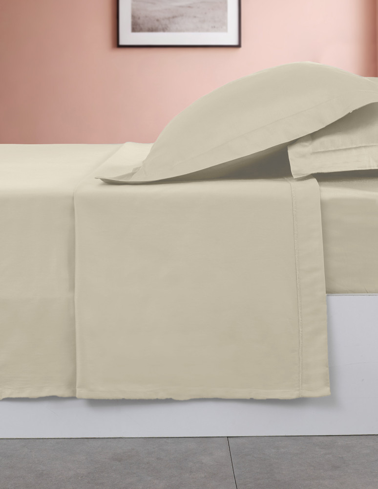 Drap Plat Satin de coton 120 fils UNI...