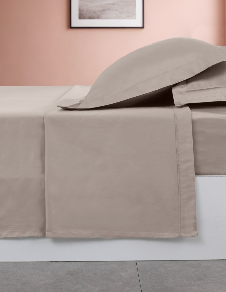 Drap Plat Satin de coton 120 fils UNI...