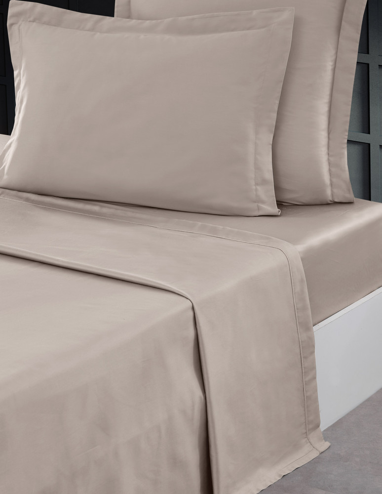 Drap Plat Satin de coton 120 fils UNI...