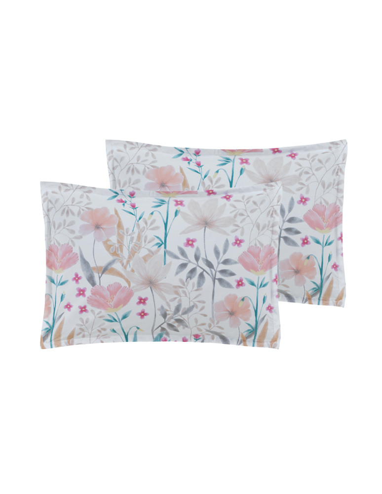 Lot de 2 taies d'oreillers percale...