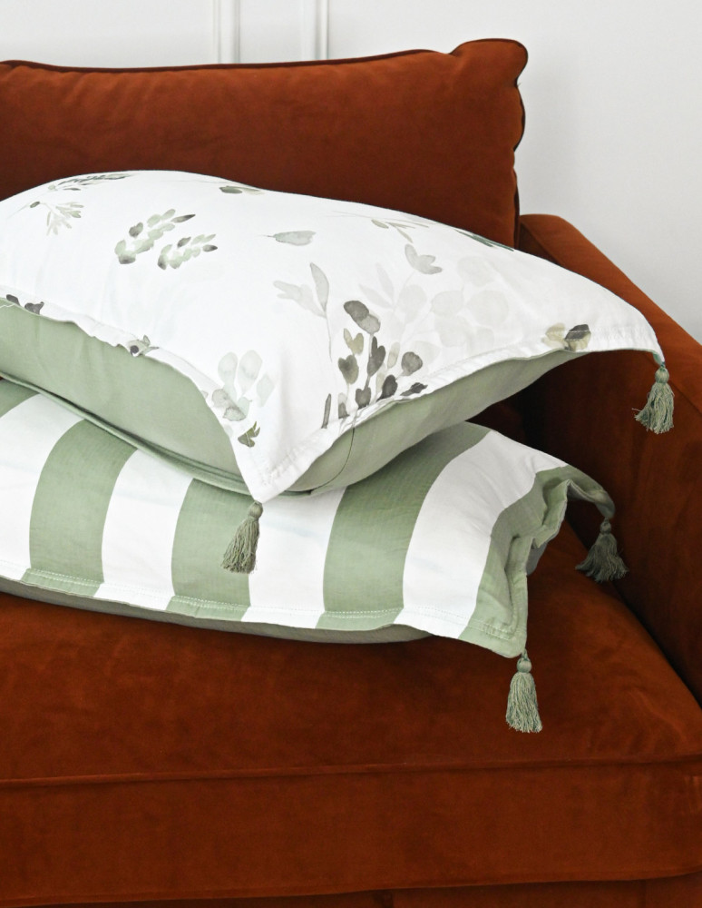 Lot de 2 housses de coussin gaze de...