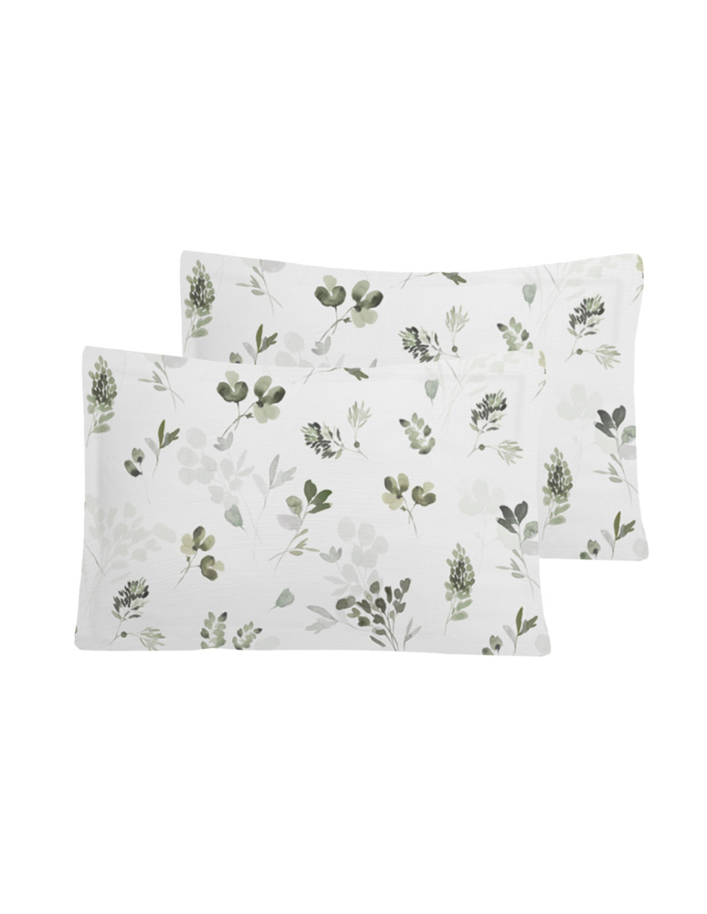 Lot de 2 taies d'oreiller gaze de...