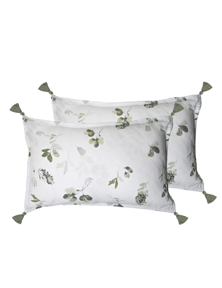 Lot de 2 housses de coussin gaze de...