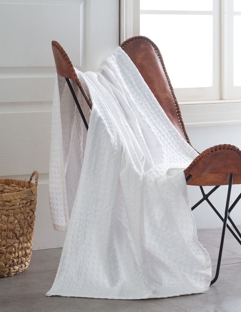 Chemin de lit nid d'abeille lavé...