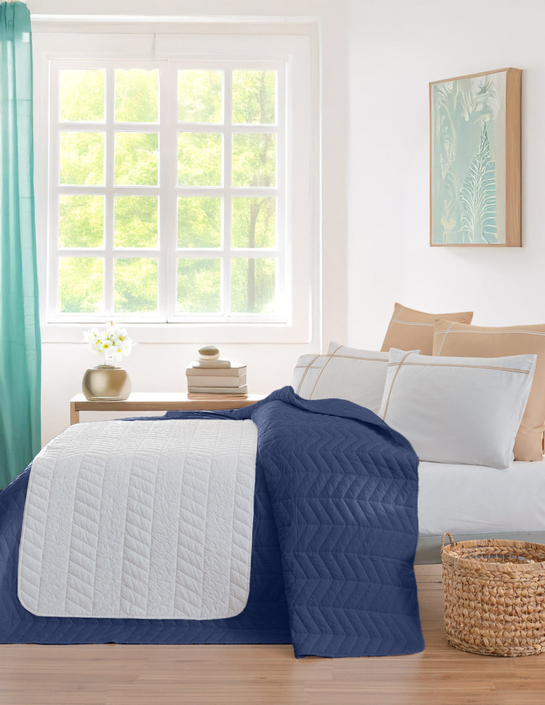 Chemin de lit  100% percale de coton...