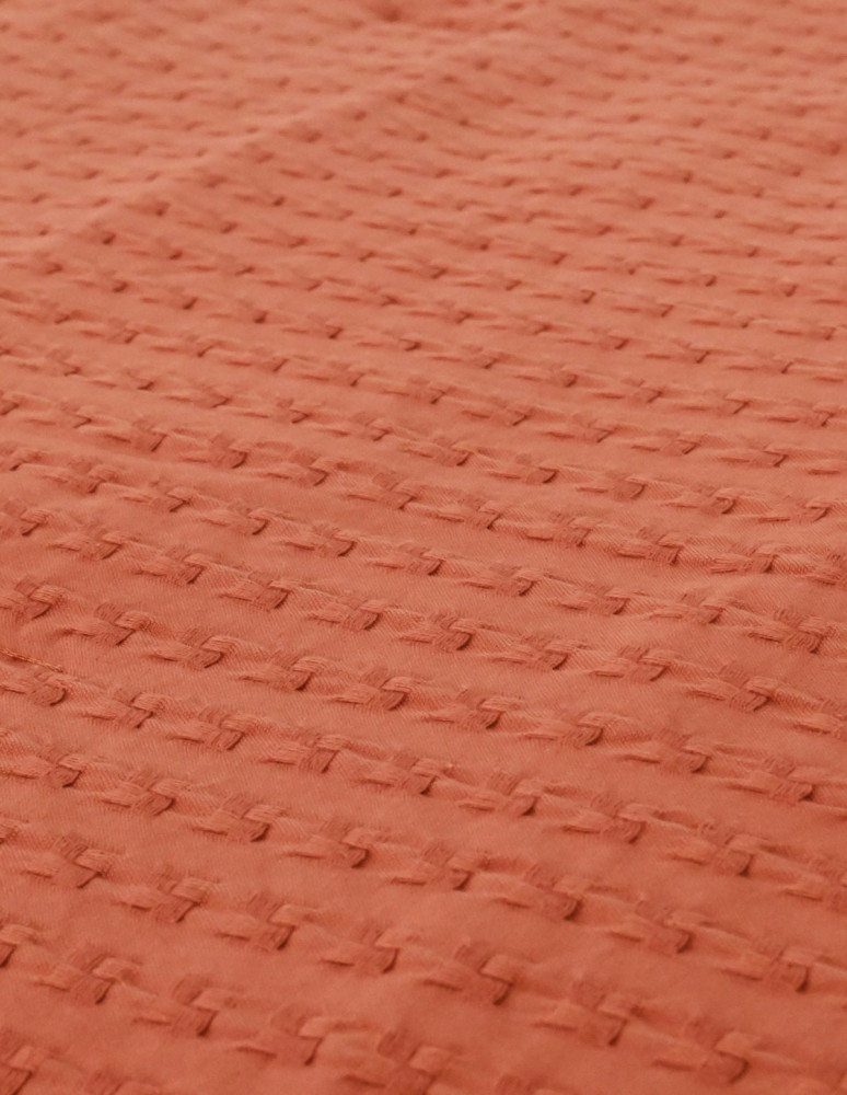 Couvre lit nid d'abeille lavé WAFFLE...