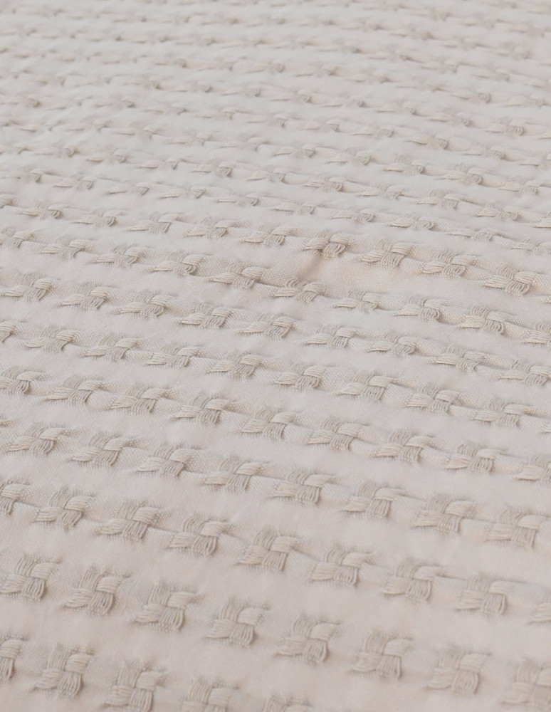 Couvre lit nid d'abeille lavé WAFFLE...