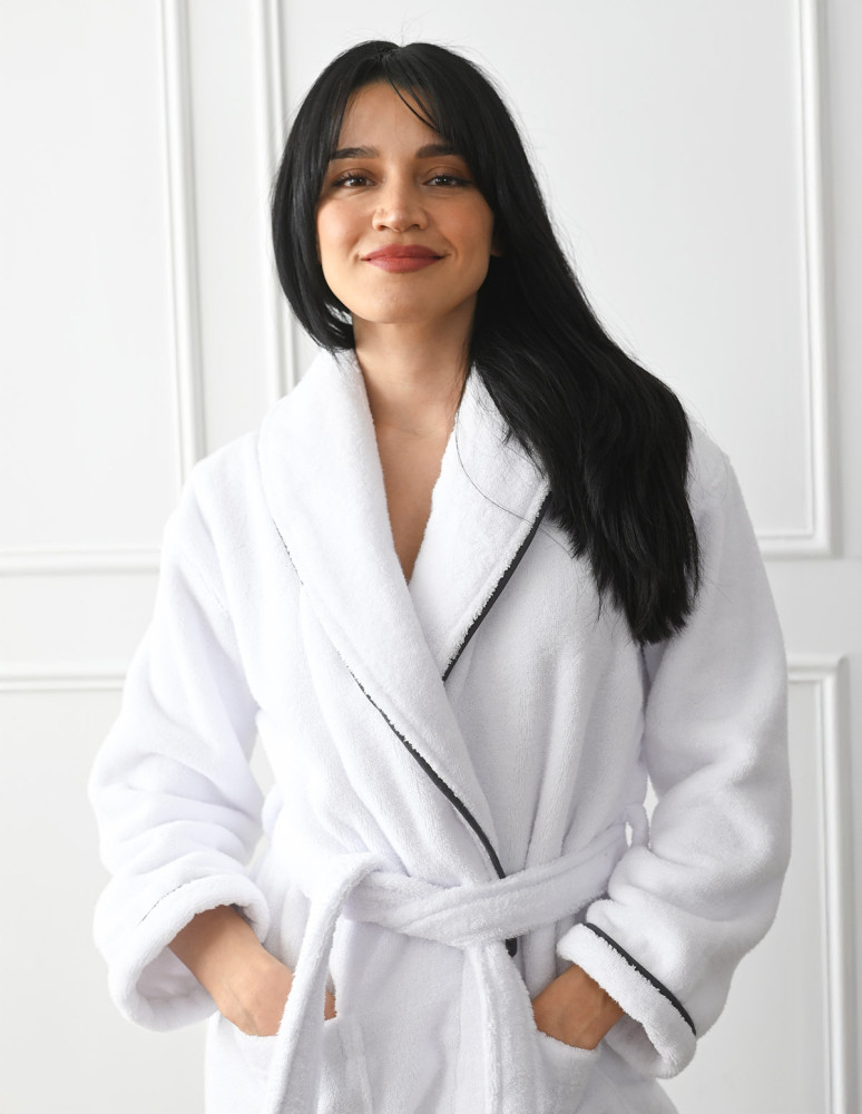 Peignoir col châle 450 g/m² ROSE WOOD