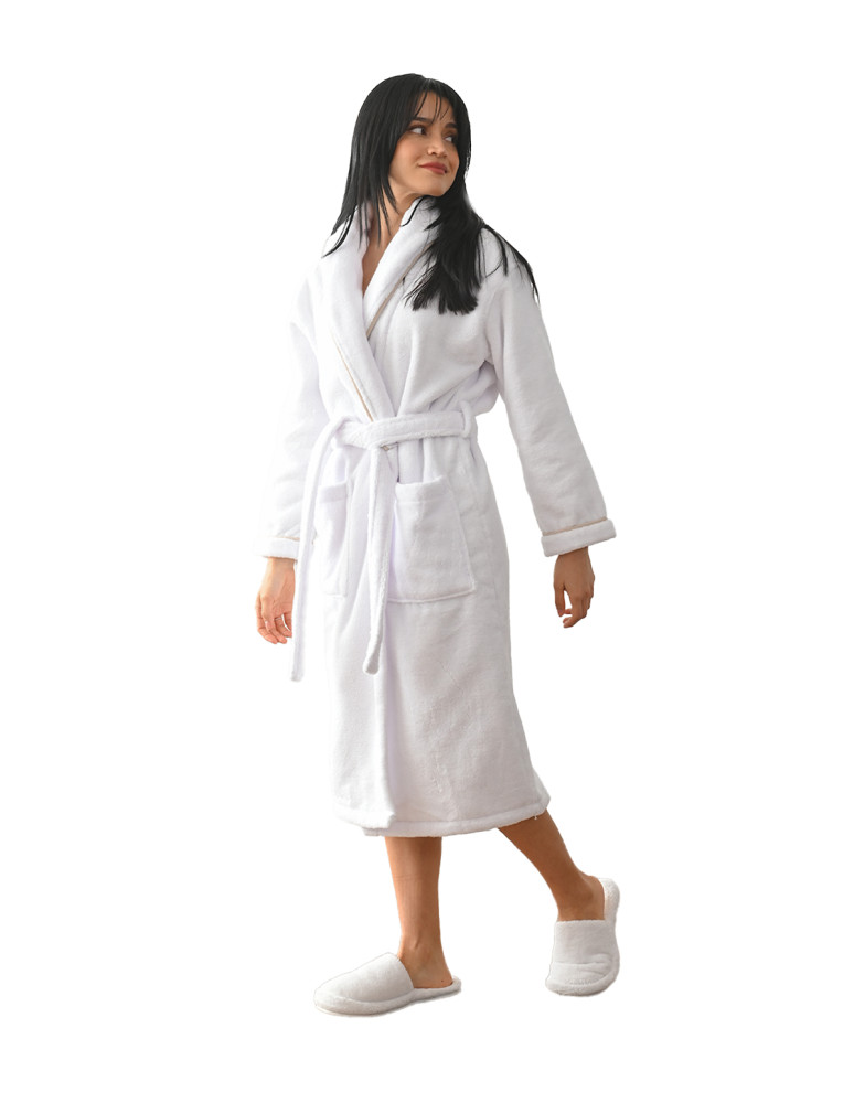 Peignoir col châle 450 g/m² ROSE WOOD