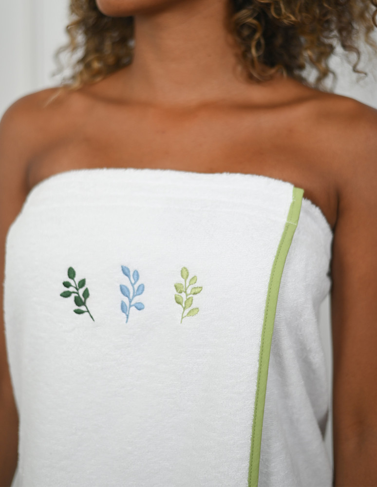 Drap de douche 70x140cm brodé BARBARA