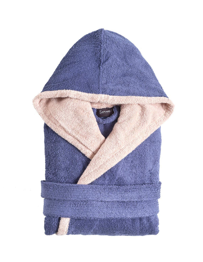 Peignoir à capuche bicolore 420 g/m²...