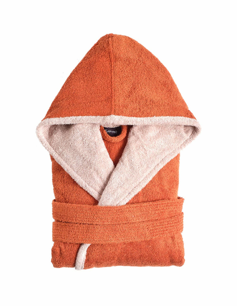 Peignoir à capuche bicolore 420 g/m²...