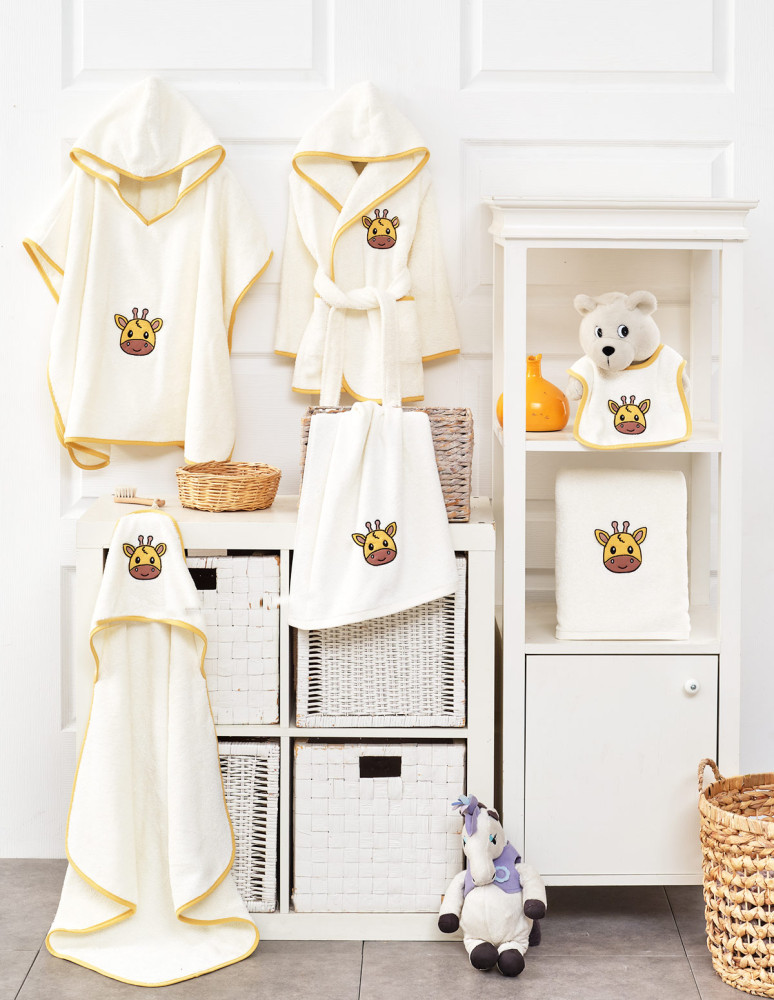 Peignoir enfant brodé QUINCY LA GIRAFE