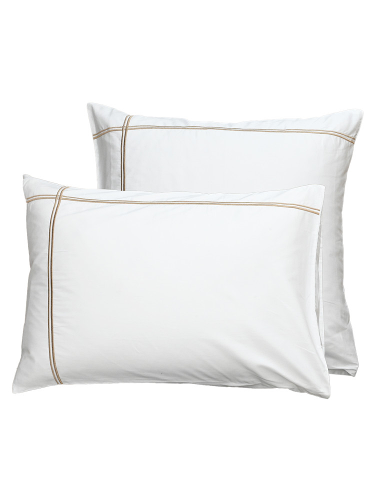 Lot de 2 taies d'oreiller satin 120...