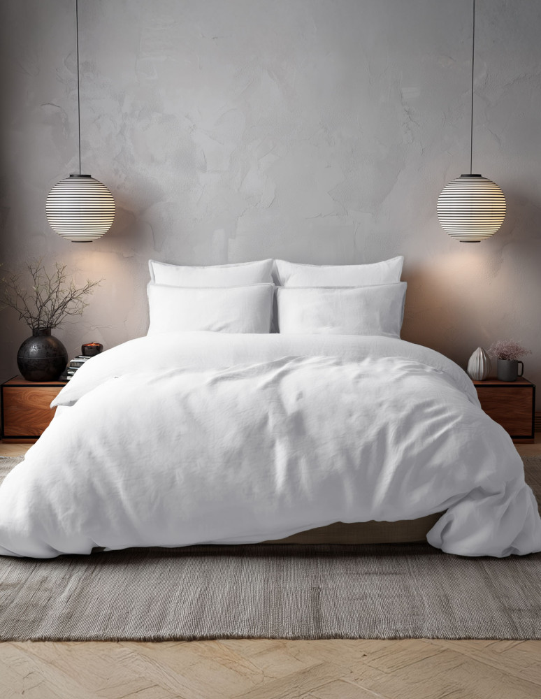 Housse de couette en percale lavée...