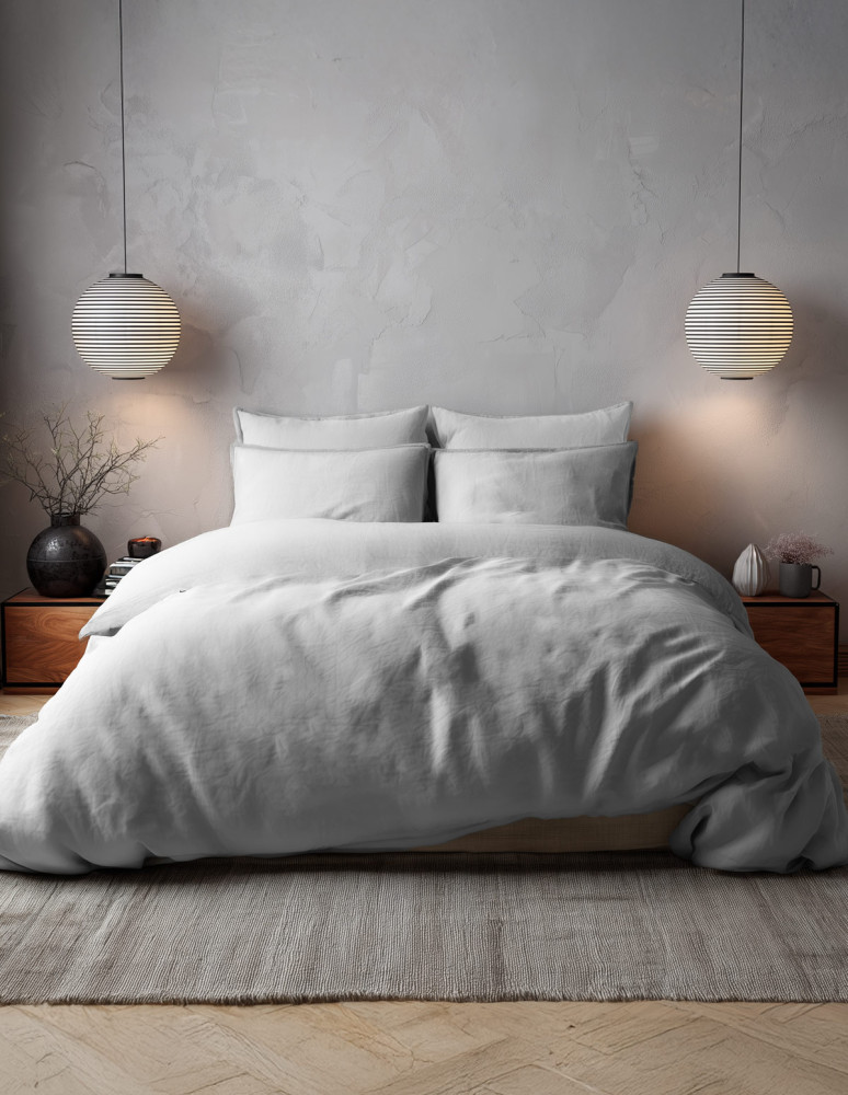 Housse de couette en percale lavée...