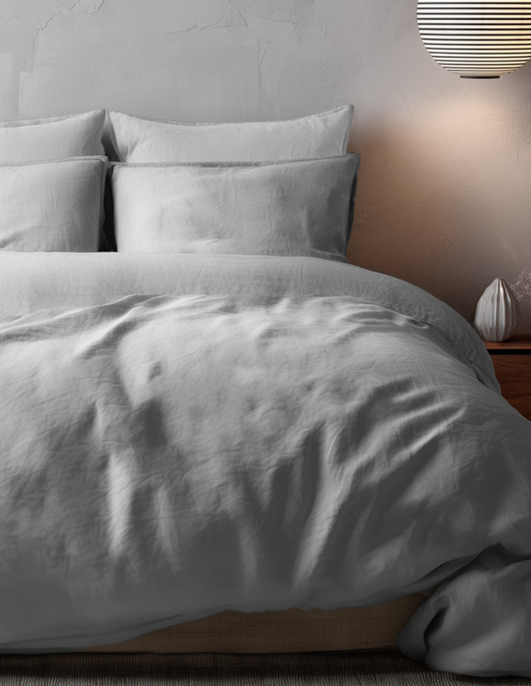 Housse de couette en percale lavée...