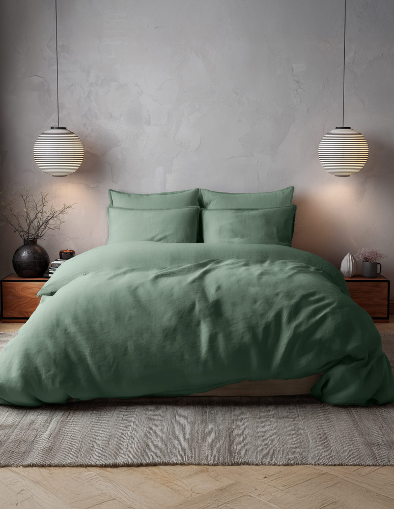 Housse de couette en percale lavée...