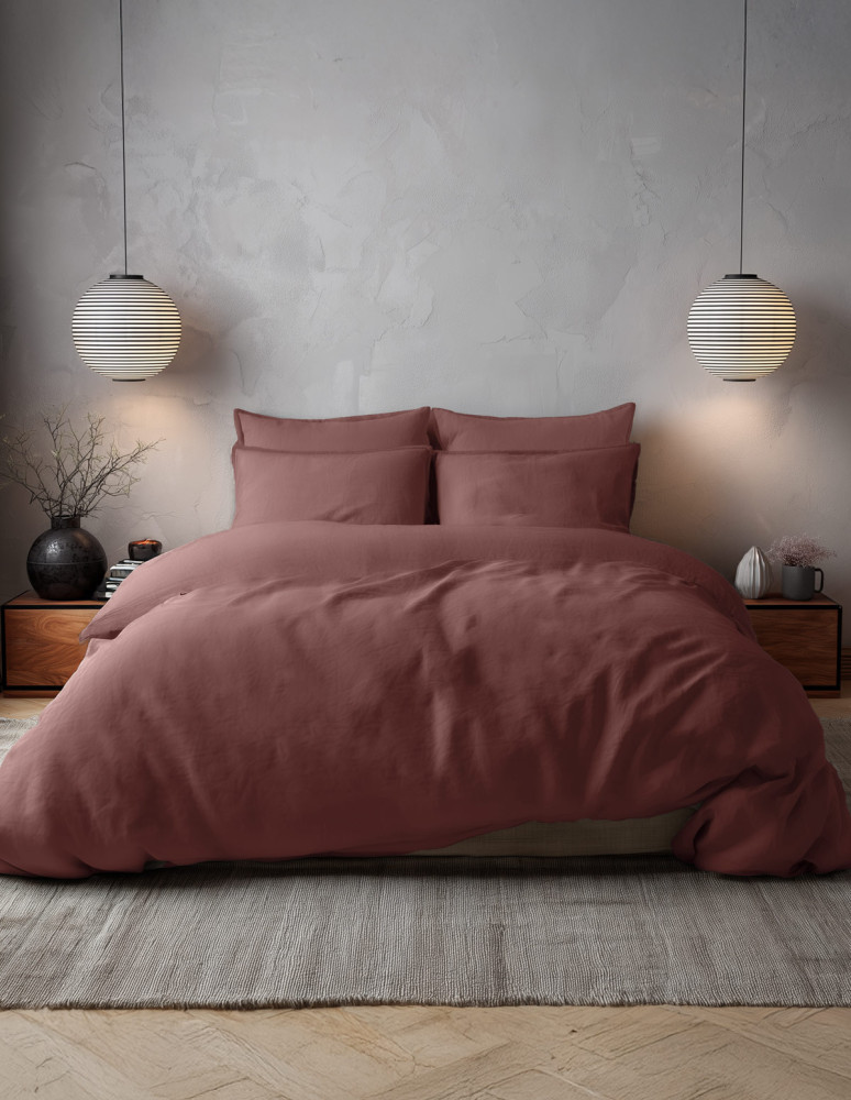 Housse de couette en percale lavée...